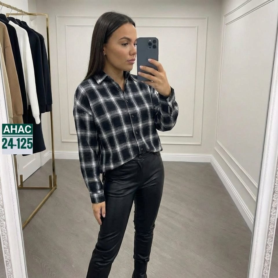 рубашка женская в клетку,женская рубашка оверсайз в клетку,рубашка женская в клетку happyfox,рубашка в клетку,рубашка в клетку с длинными рукавами