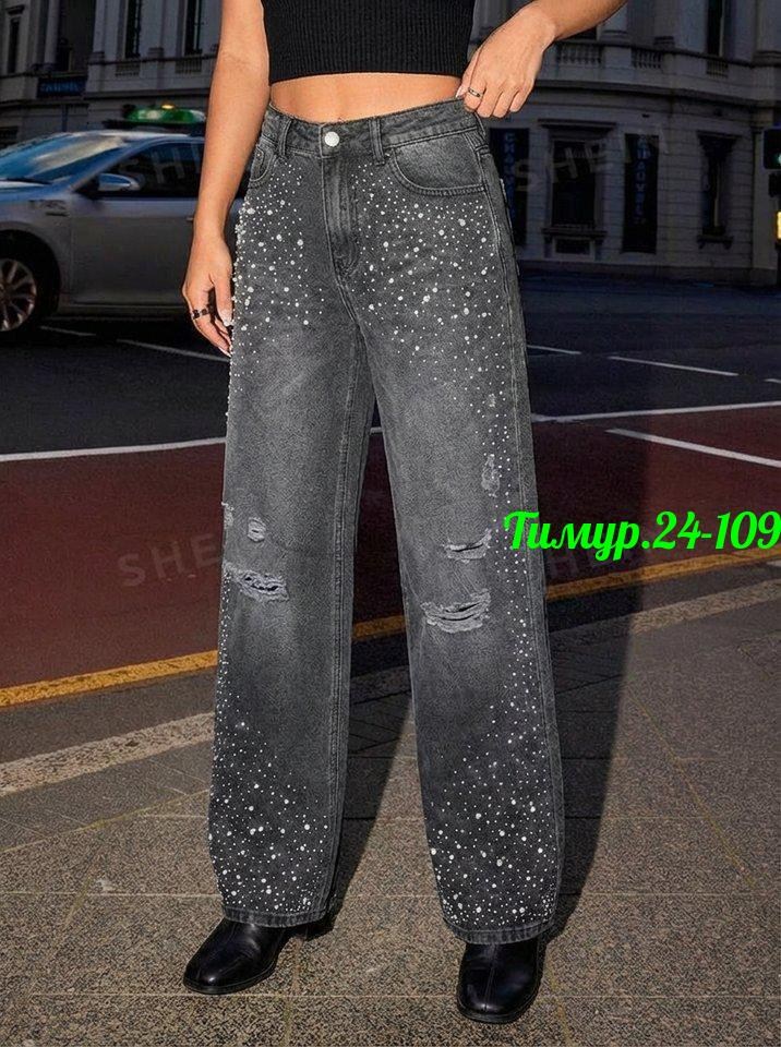 джинсы со стразами,женские джинсы со стразами,джинсы женские,джинсы со стразами от rilavie,джинсы клеш со стразами h&a collection