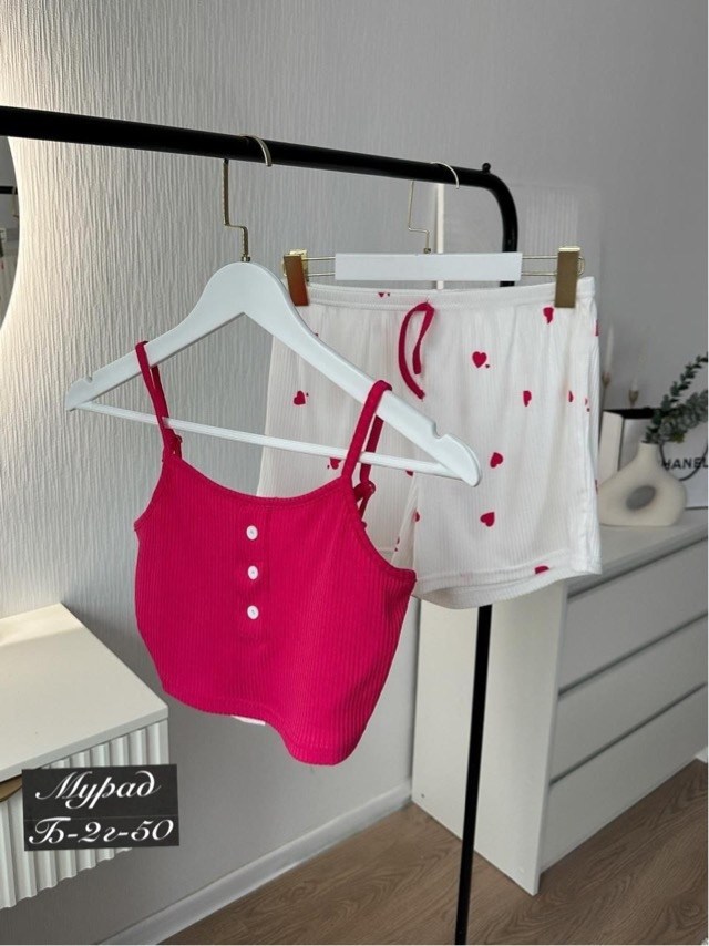 женская пижама,комплект женской пижамы двойка: майка и шорты,пижама женская с шортам,пижама комплект,пижама женская с топом и шортами