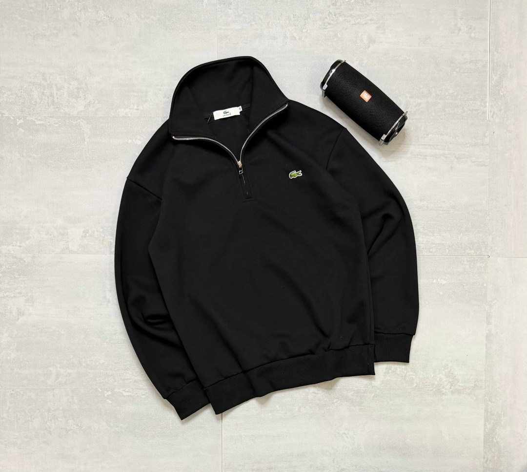 толстовка lacoste,толстовка мужская lacoste casual серая,мужская толстовка lacoste,мужская хлопковая толстовка lacoste с высоким воротом на молнии,lacoste grey half zip