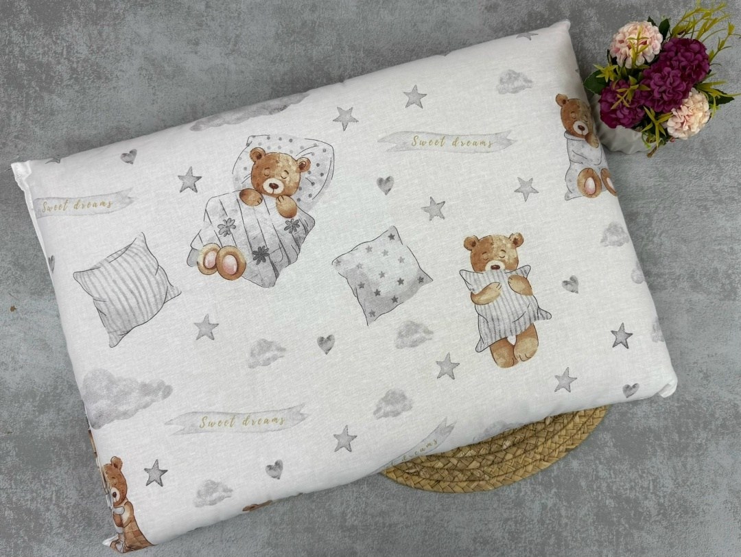 ткань перкаль тейково "мишки на подушках",ткань поплин "мишки на подушках" 100*150см,пододеяльник детский,бязь,ткань поплин