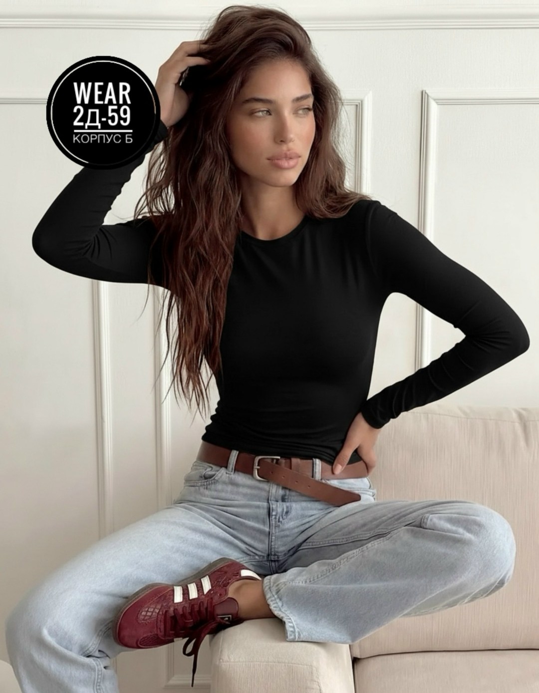 лонгслив skims облегающий укороченный длинный рукав хлопок,лонгслив,лонгслив женский,женский лонгслив с длинным рукавом,лонгслив базовый