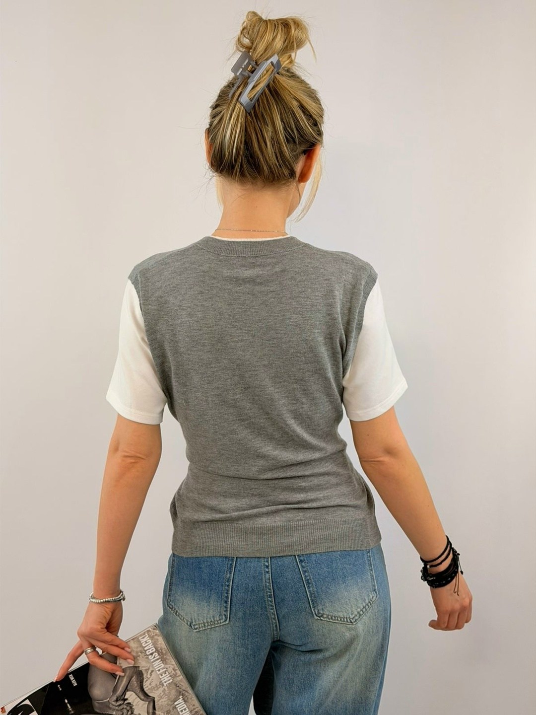 серый жилет,жилет с поясом,жилет женский,жилет вязанный,женская жилетка