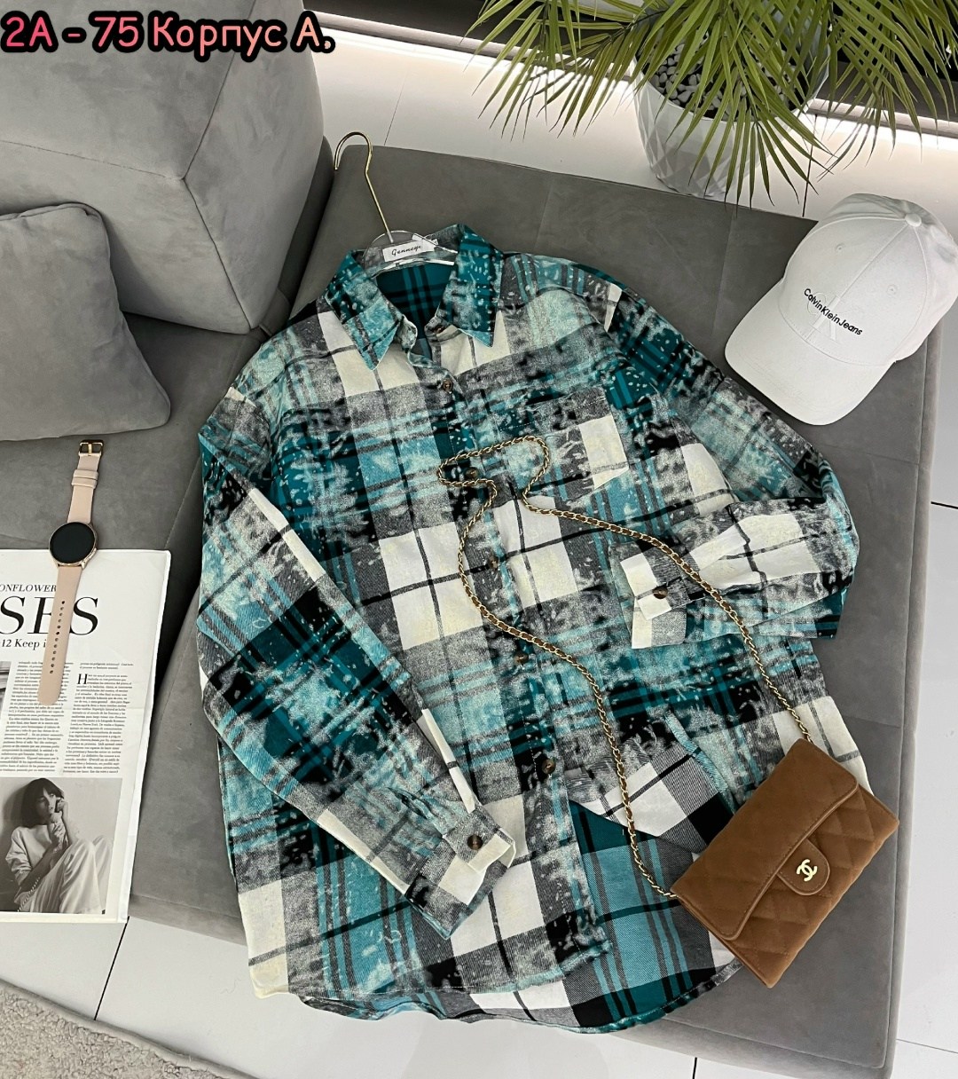 рубашка в клетку от miu miu,женская рубашка в клетку,рубашка в клетку,теплая рубашка в клетку оверсайз,женская рубашка