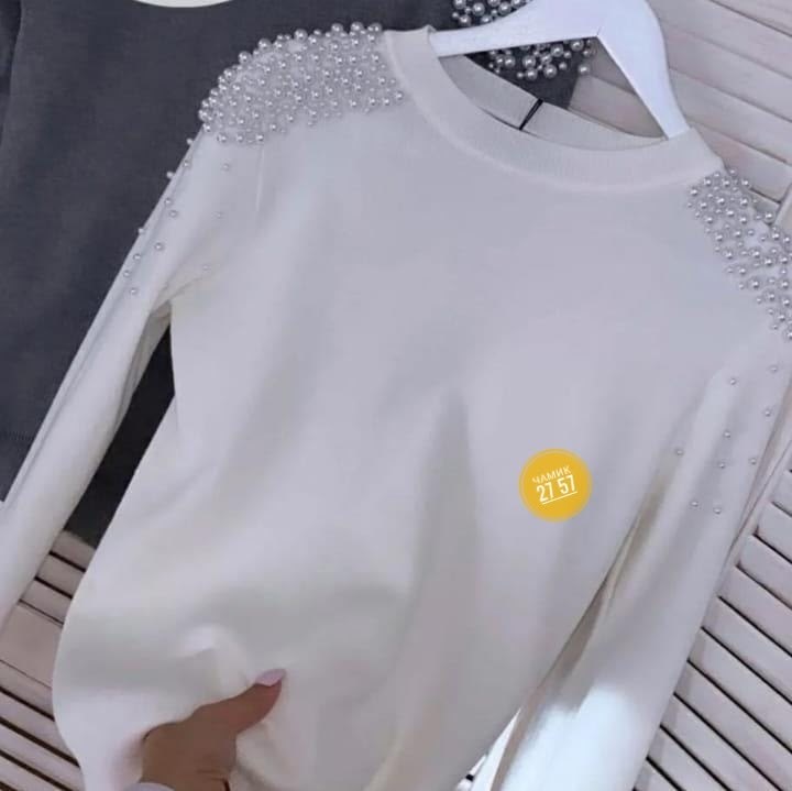 кофта с бусинками,кофта женская,джемпер с бусинами,кофта женская трикотажная с бусинами,свитер с бусинками