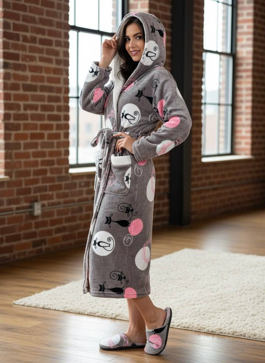 халат махровый длинный с капюшоном с поясом mari style,халат домашний женские,халат женский домашний теплый с капюшоном,халат домашний теплый,халат домашний с капюшоном