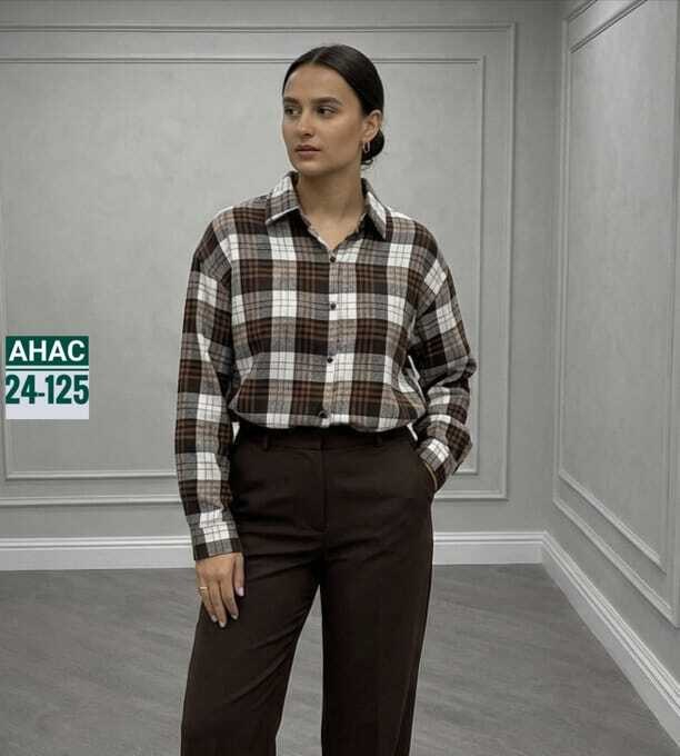 рубашка женская в клетку,женская рубашка оверсайз в клетку,рубашка женская в клетку happyfox,рубашка в клетку,рубашка в клетку с длинными рукавами