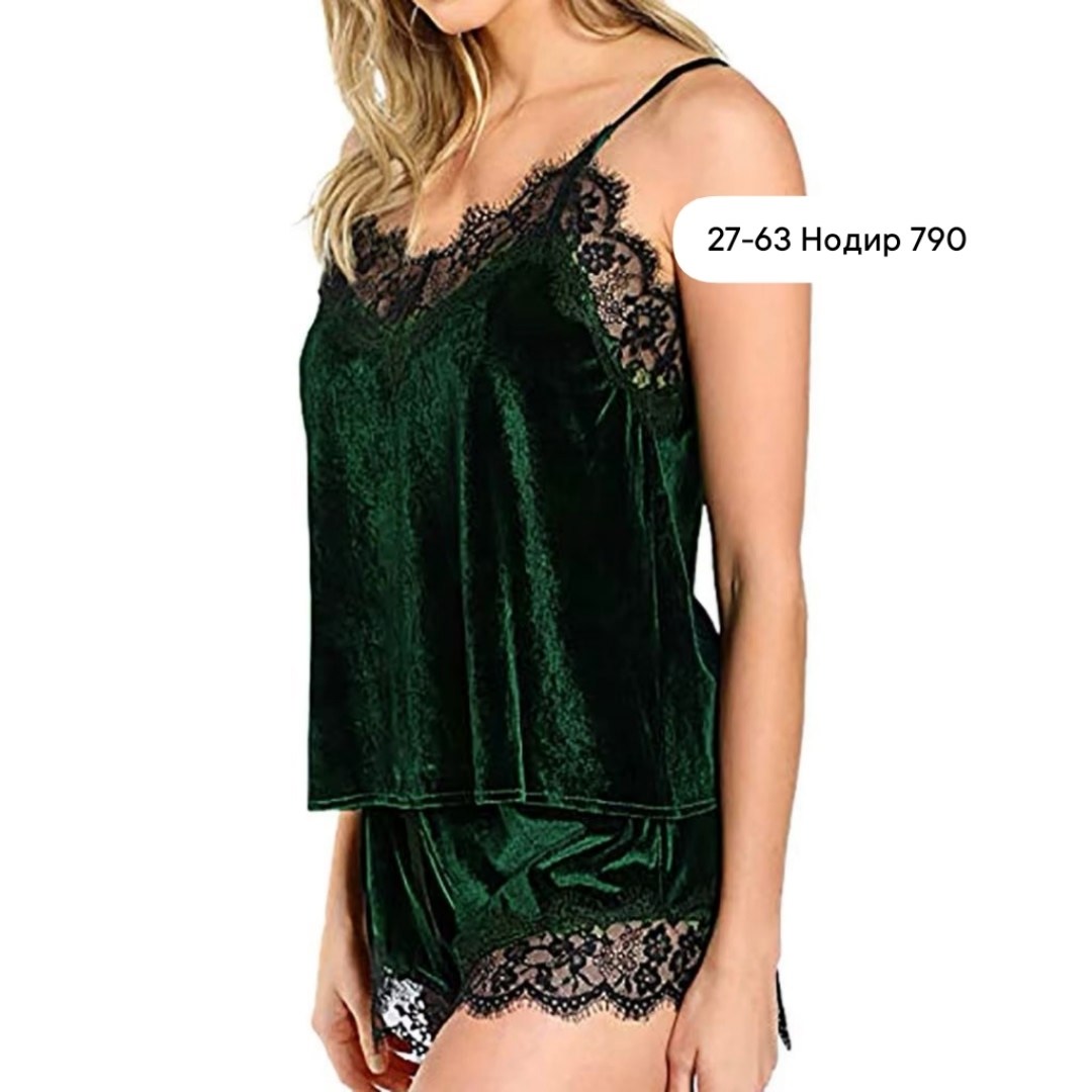 пижама женская кружевная,одежда для сна женская,пижама велюровая женская,пижама женская велюровая с шортами,пижама бархатная с шортами