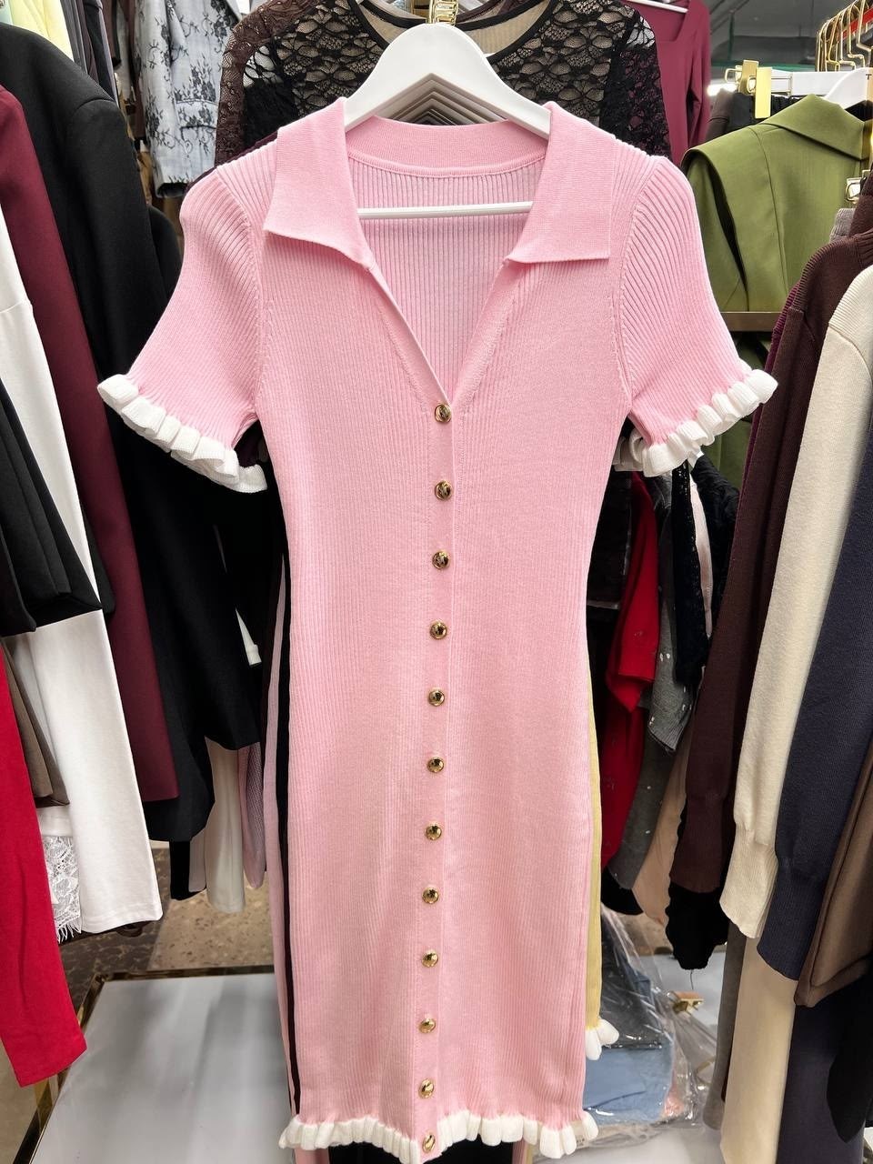 трикотажное платье,трикотажное платье мини,вязаное платье,трикотажное платье с воротником,платье трикотажное женское