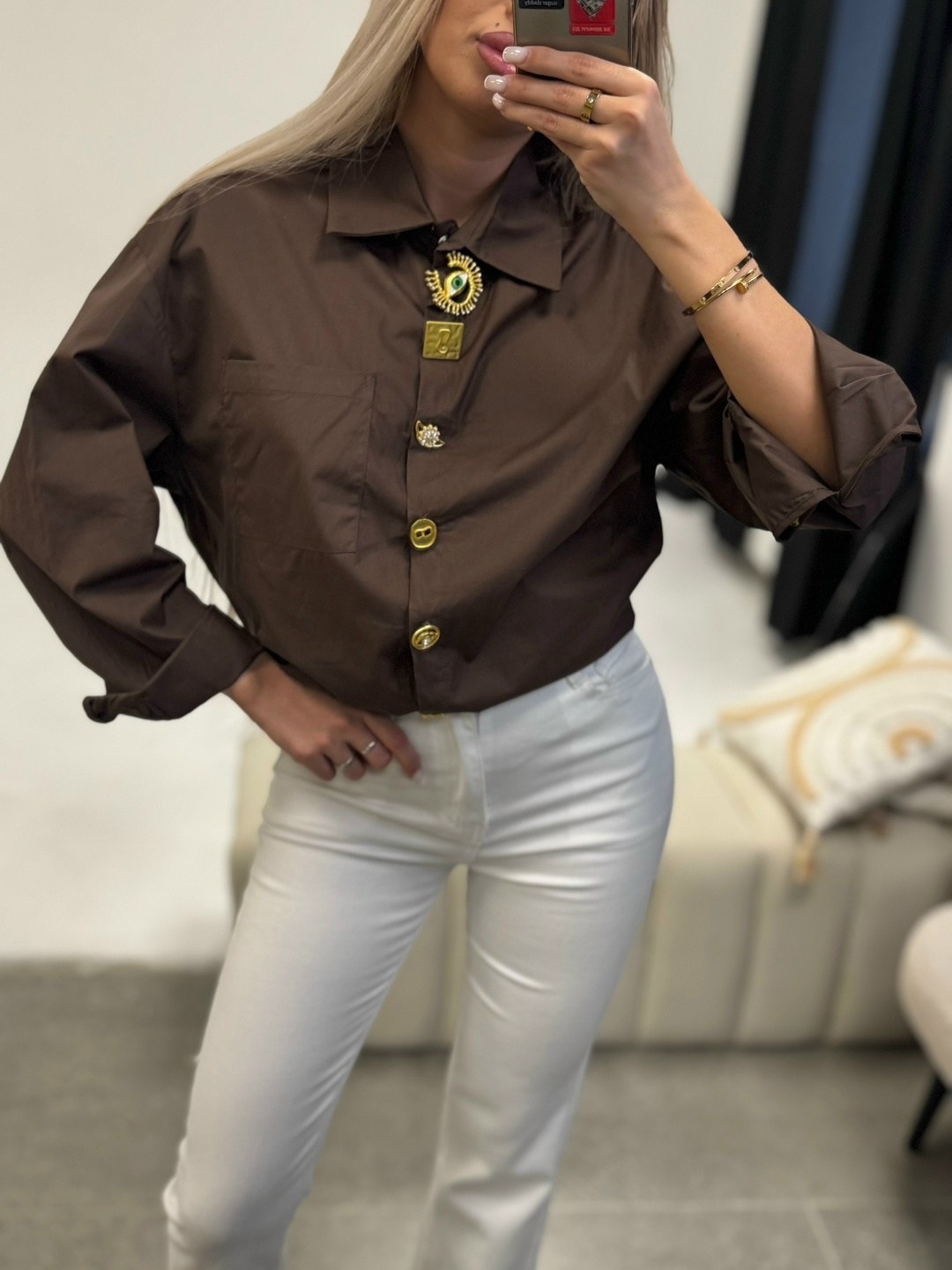 рубашка хлопковая шоколадного оттенка,рубашка шоколадного цвета,рубашка блузка,шоколадная рубашка женская,женская блузка