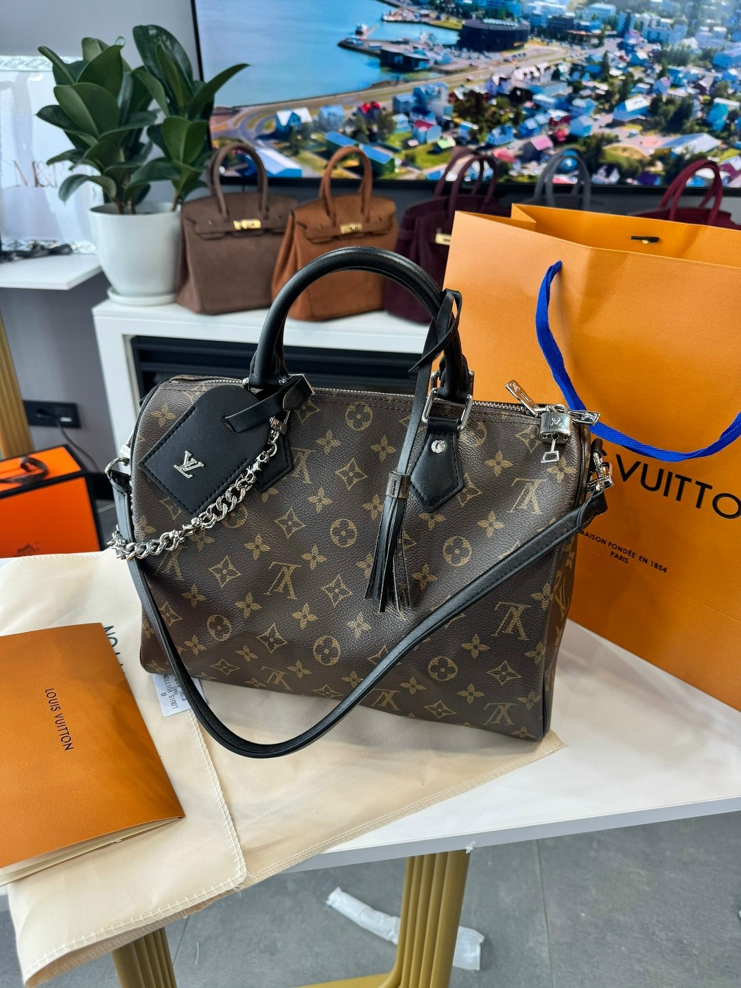 классическая сумка speedy louis vuitton с монограммой,сумка louis vuitton,сумка женская louis vuitton,женская большая сумка с принтом louis vuitton,louis vuitton сумка на плечо