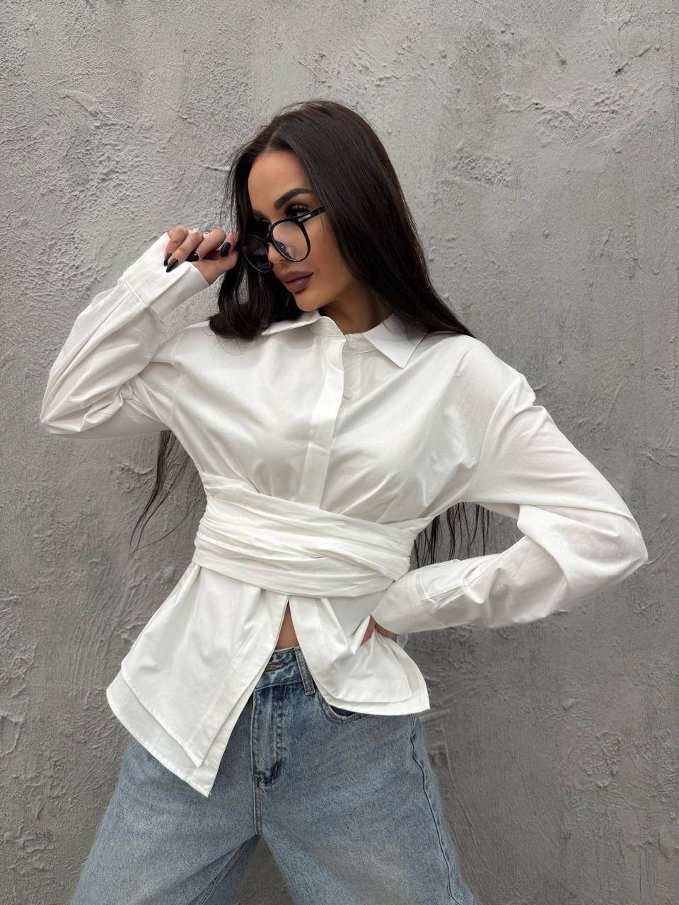 рубашка женская,рубашка с завязками,рубашка,рубашка с поясом,белая рубашка