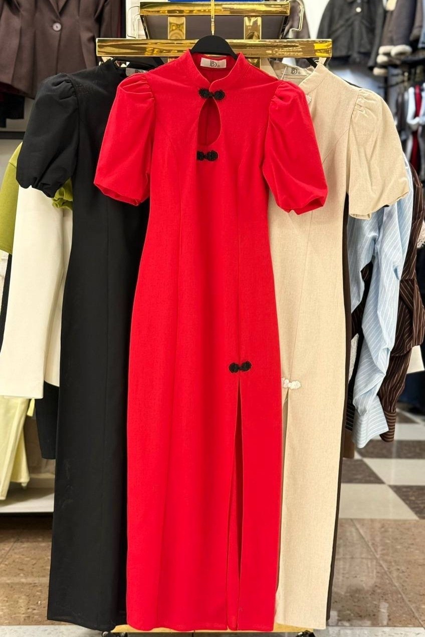 платье в китайском стиле,приталенное платье,платье китайское,платье ципао,традиционное китайское платье