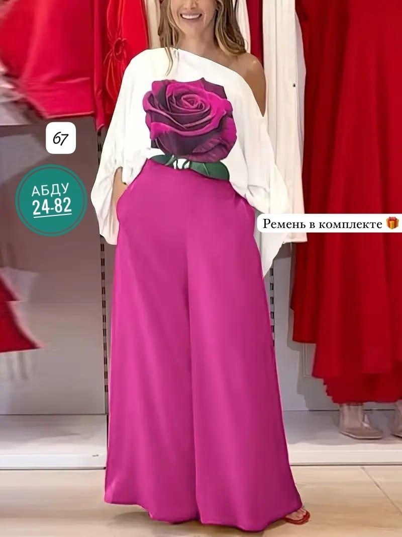 женский костюм,брюки-палаццо,модные брюки,костюм с высокой талией,брюки палаццо образы