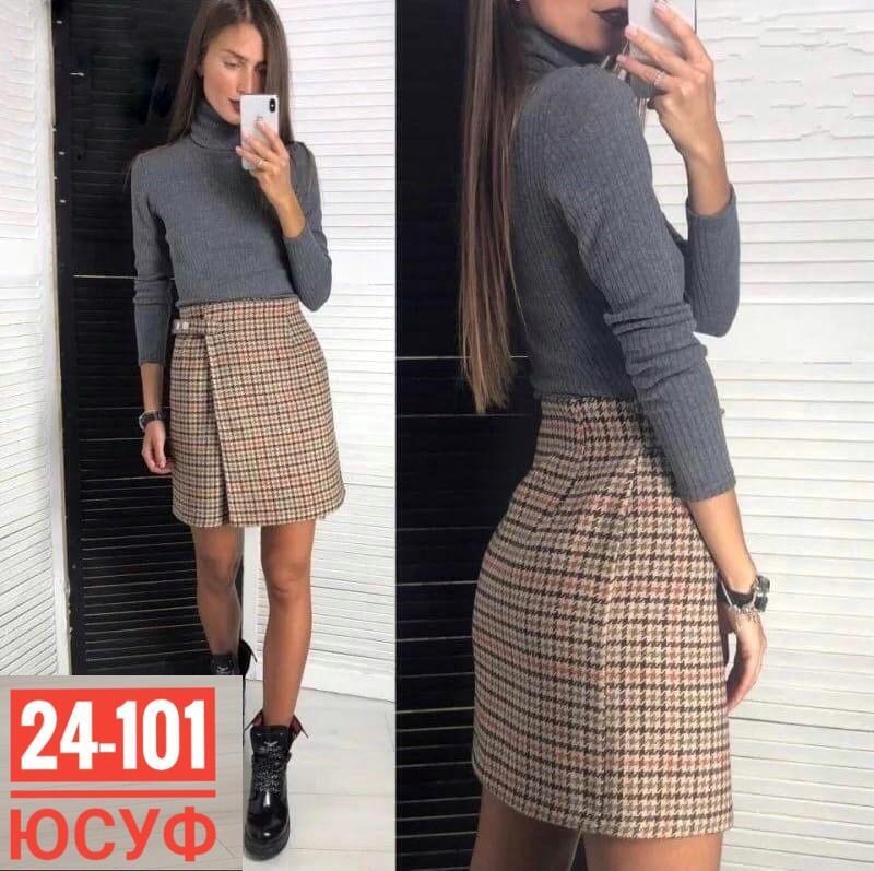 юбка,юбка с кофтой,женская юбка,юбка женская в клетку мини твидовая maril,юбка женская