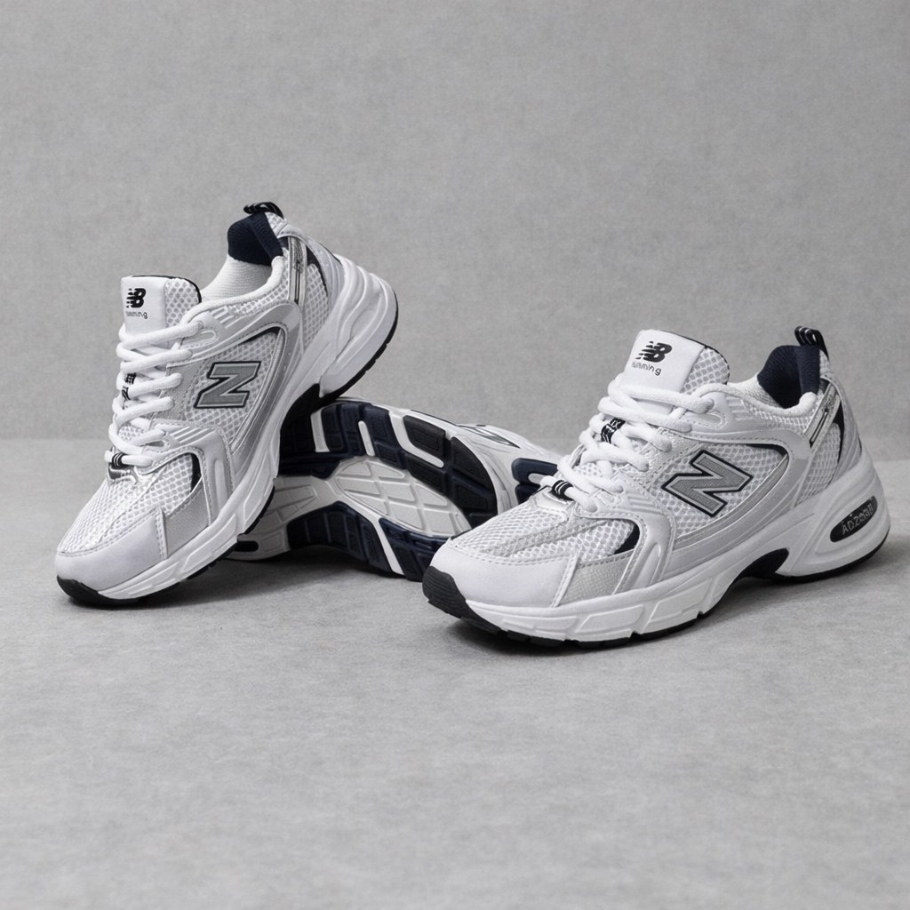 кроссовки new balance,кроссовки new balance 530,new balance 530 white silver navy,,new balance 530