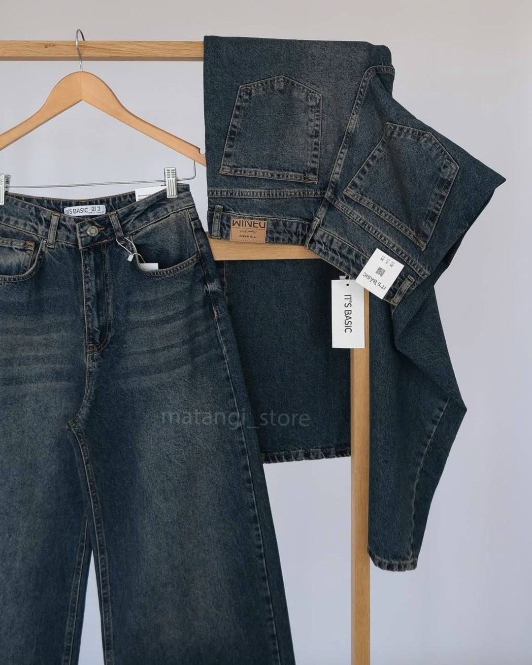 джинсы широкие,женские джинсы,джинсы,джинсы прямые широкие,широкие джинсы из денима house of sunny синий