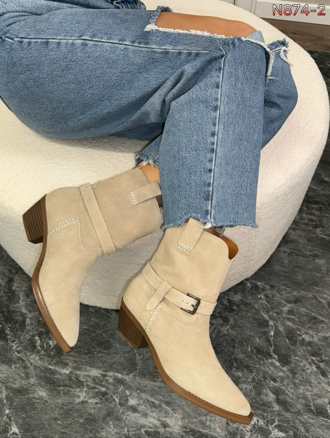 ,казаки серые замшевые,женская ,казаки женские,замшевые ботильоны