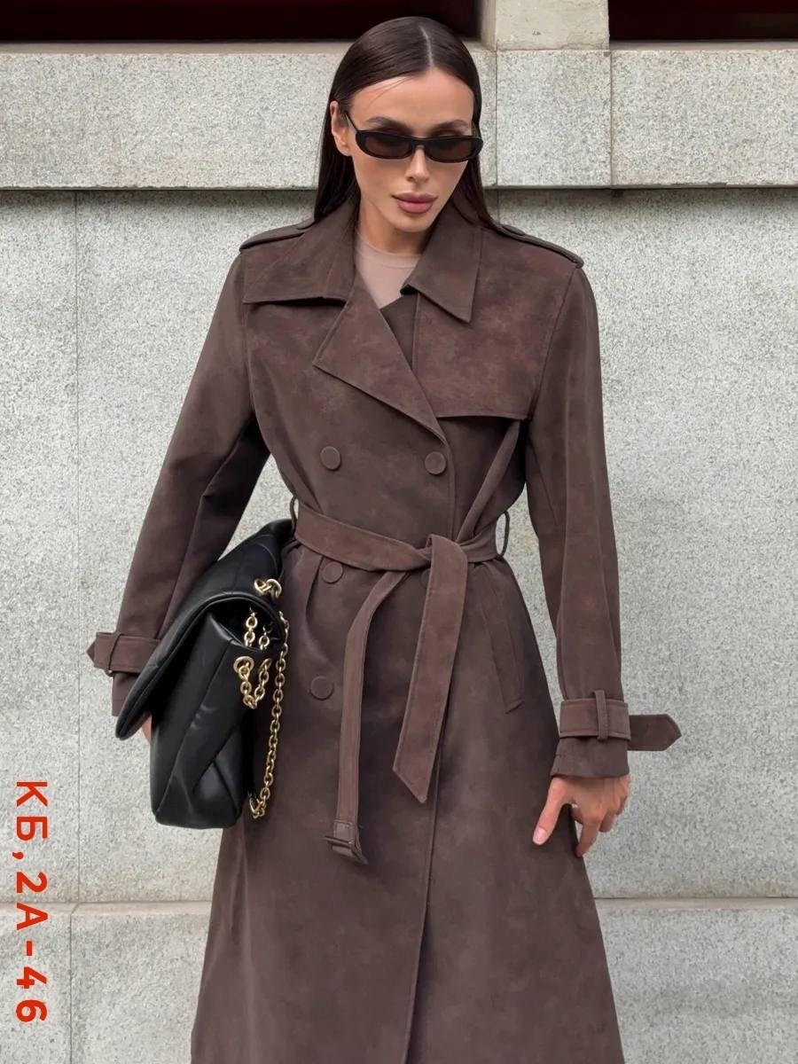 тренч замшевый длинный tinaria,плащ тренч,тренч пальто,тренч,замшевый тренч