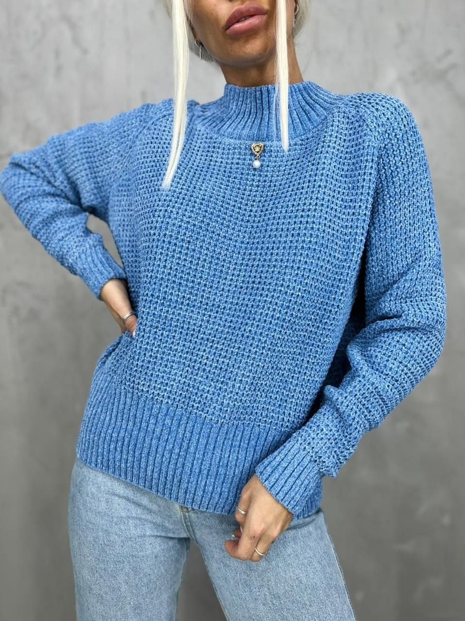 женский вязаный свитер,женский свитер,свитер оверсайз с горлом теплый вязаный sheva,вязаные свитера,кофта женская