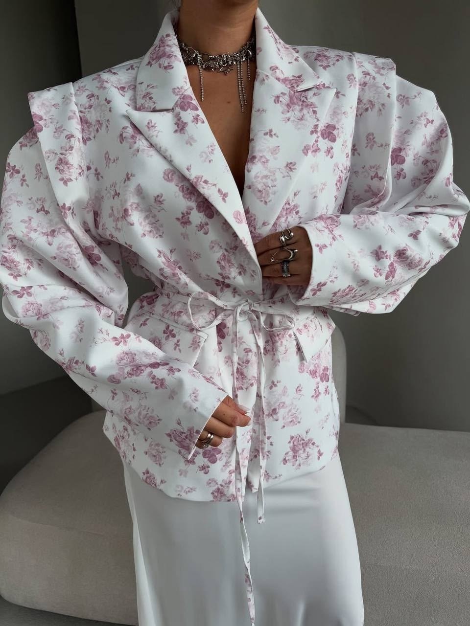 женский пиджак,жакет,женские жакеты,пиджак,пиджак оверсайз с цветочным принтом leroy style