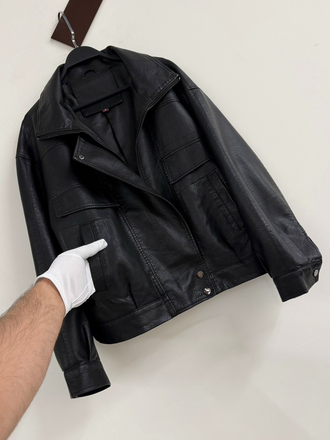 куртки из искусственной кожи женские,женская кожаная куртка,кожаная куртка,кожаная куртка женская оверсайз,куртка косуха h&f b женская оверсайз арт: 28918766