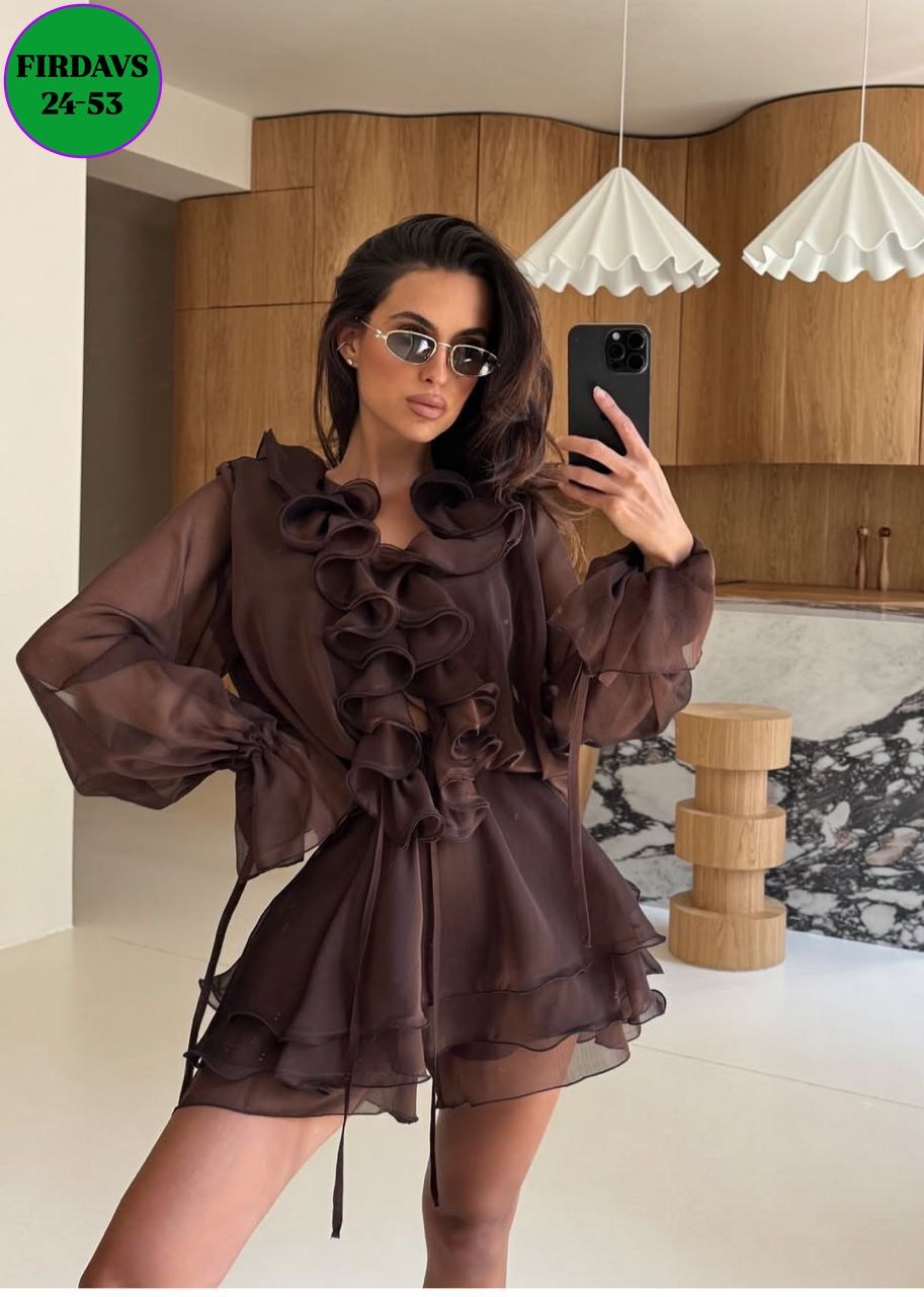 платье с оборками,женское платье с воланами,платье,женское платье,платье женское шифон мини