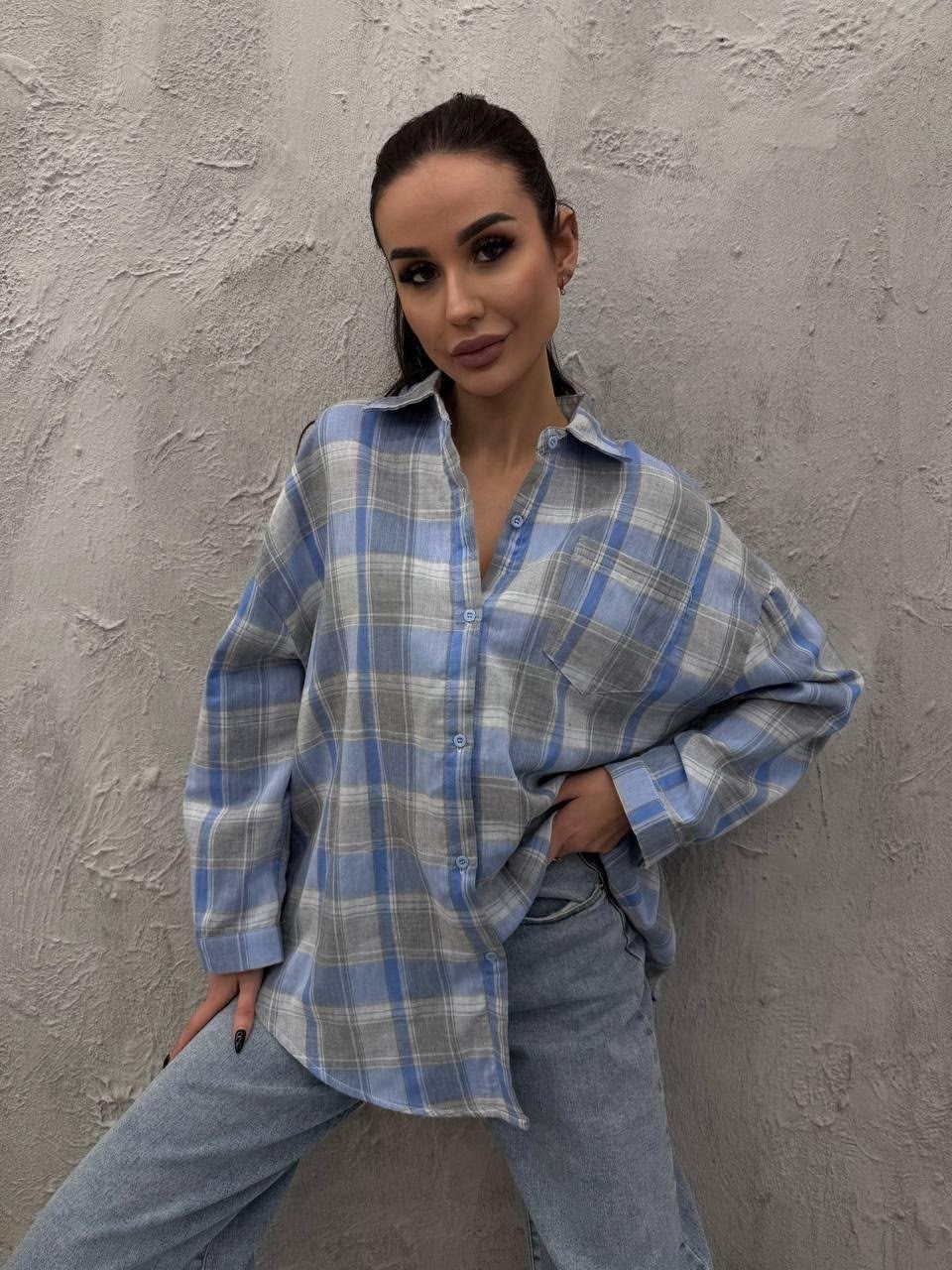 рубашка женская в клетку оверсайз,женская рубашка в клетку,рубашка в клетку оверсайз,рубашка женская в клетку de'bora rose оверсайз,рубашка devachki в клетку оверсайз