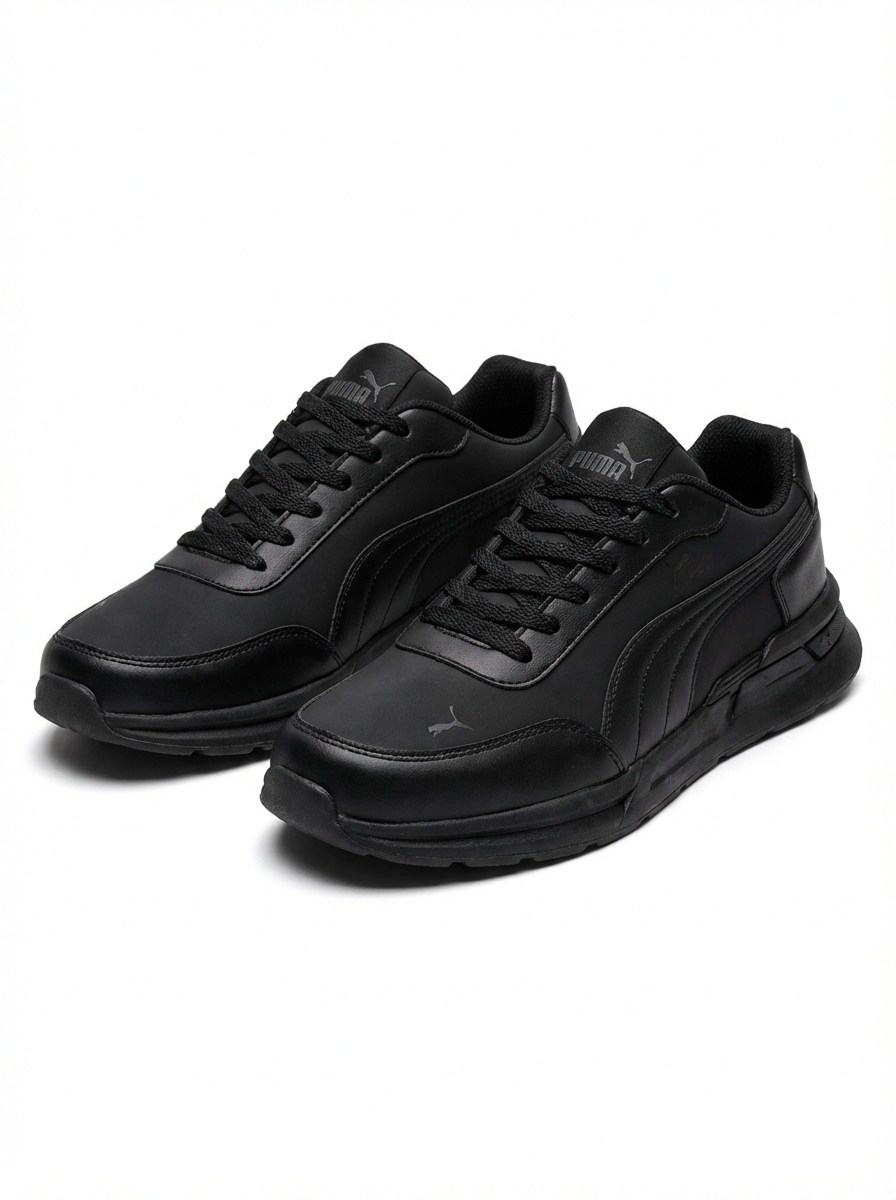 кроссовки мужские puma st runner v4 l puma black/shadow gray,кроссовки пума мужские демисезонные,кроссовки puma черный,кроссовки puma,кроссовки st runner v3 l 384855 puma черный