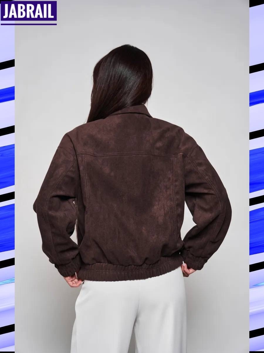 бомбер укороченный оверсайз замшевый куртка рабочего тренд saint shine,замшевая куртка бомбер осенняя оверсайз bliss luxury,женская куртка бомбер из эко замши коричневого цвета,куртка замшевая,куртка