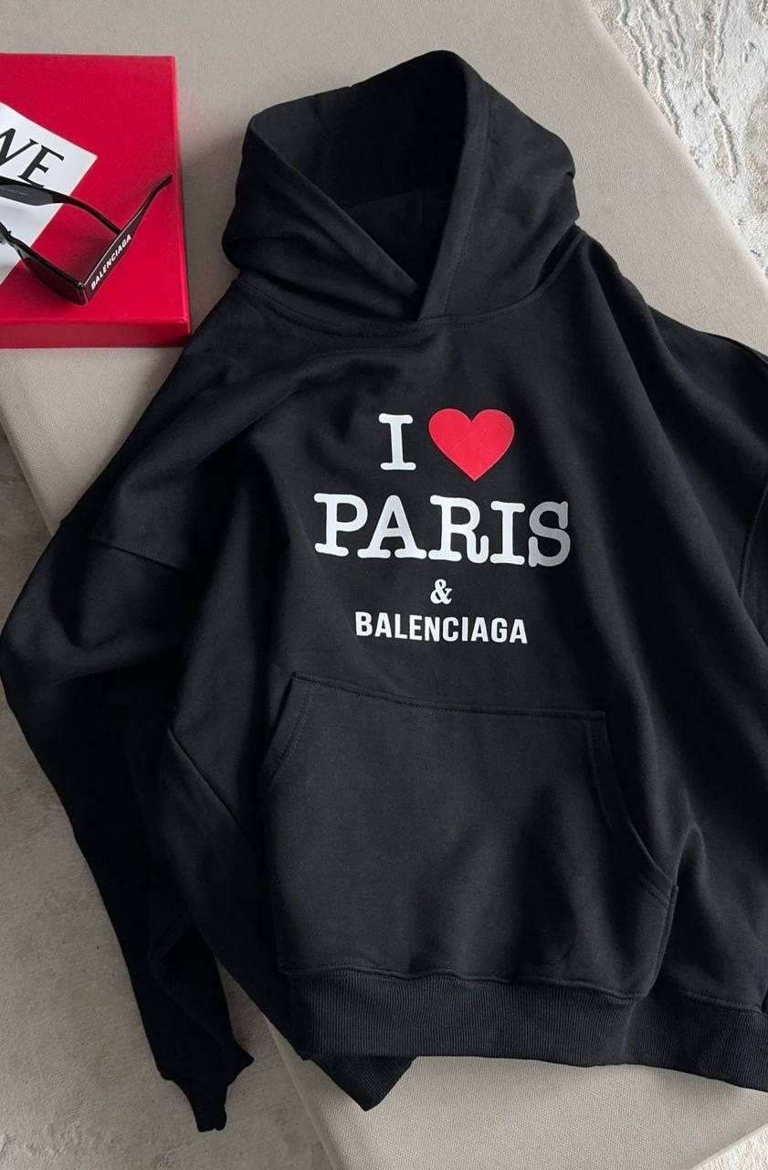 худи balenciaga paris,толстовки оверсайз,свитшот и толстовка,толстовка,толстовки худи