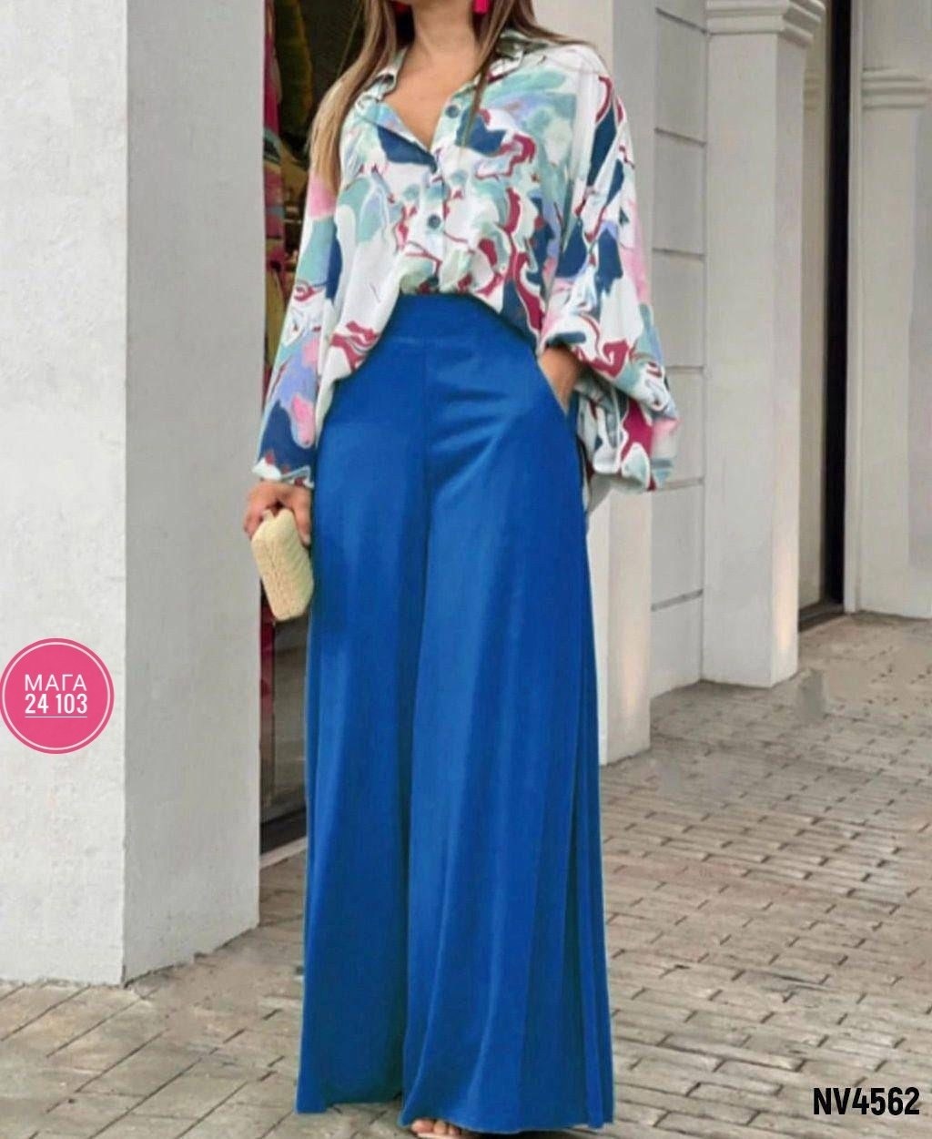 шифоновые брюки палаццо,широкие брюки,брюки с широкими штанинами,женский комплект рубашки с длинными рукавами с принтом,брюки с широкими штанинами элегантные