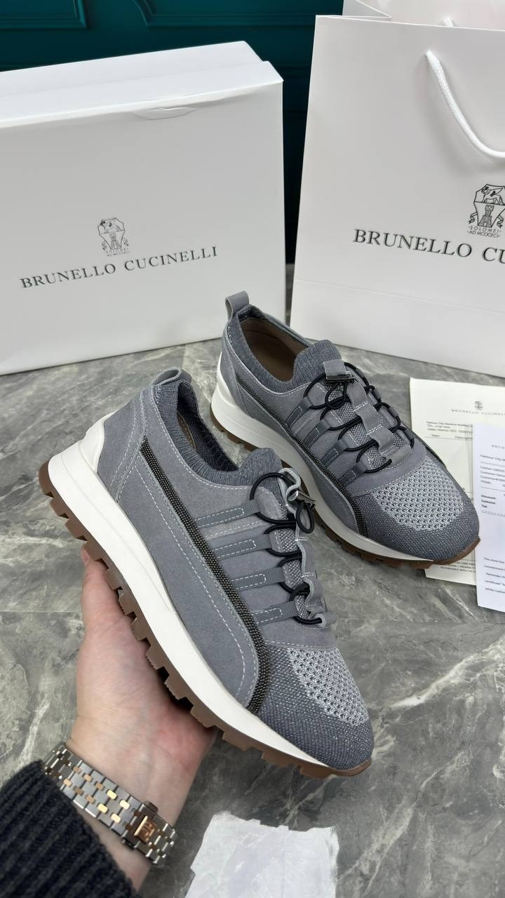 brunello cucinelli кроссовки,комбинированные кроссовки brunello cucinelli,brunello cucinelli кроссовки мужские,мужские кроссовки brunello cucinelli серые,