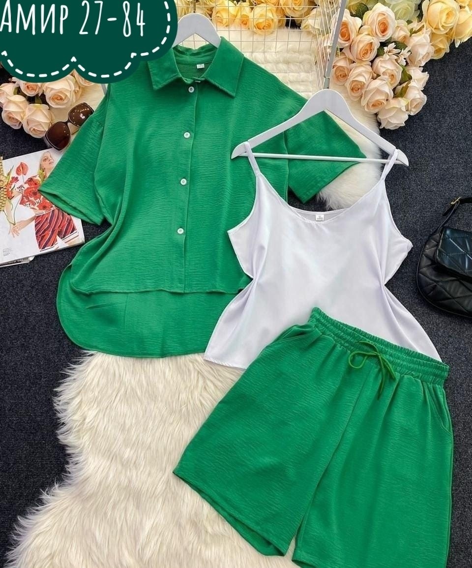 костюм двойка женский с шортами,летние костюмы женские,костюм женский,женский костюм с шортами,костюм тройка женский сингапур