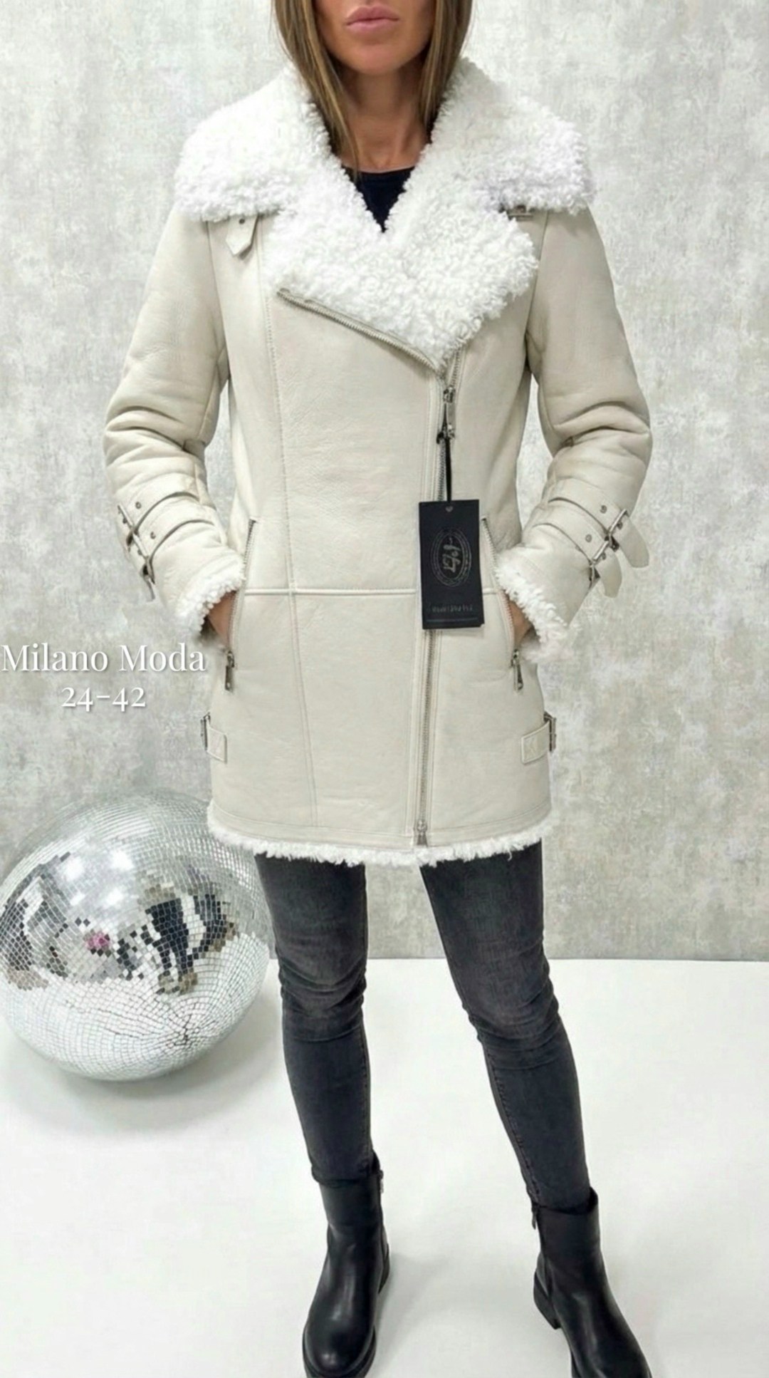 женская дубленка,дубленка авиатор женская удлиненная,дубленки авиатор удлиненные,дубленка женская мосмеха 8023312 черная 46 ru,дубленка удлиненная авиатор