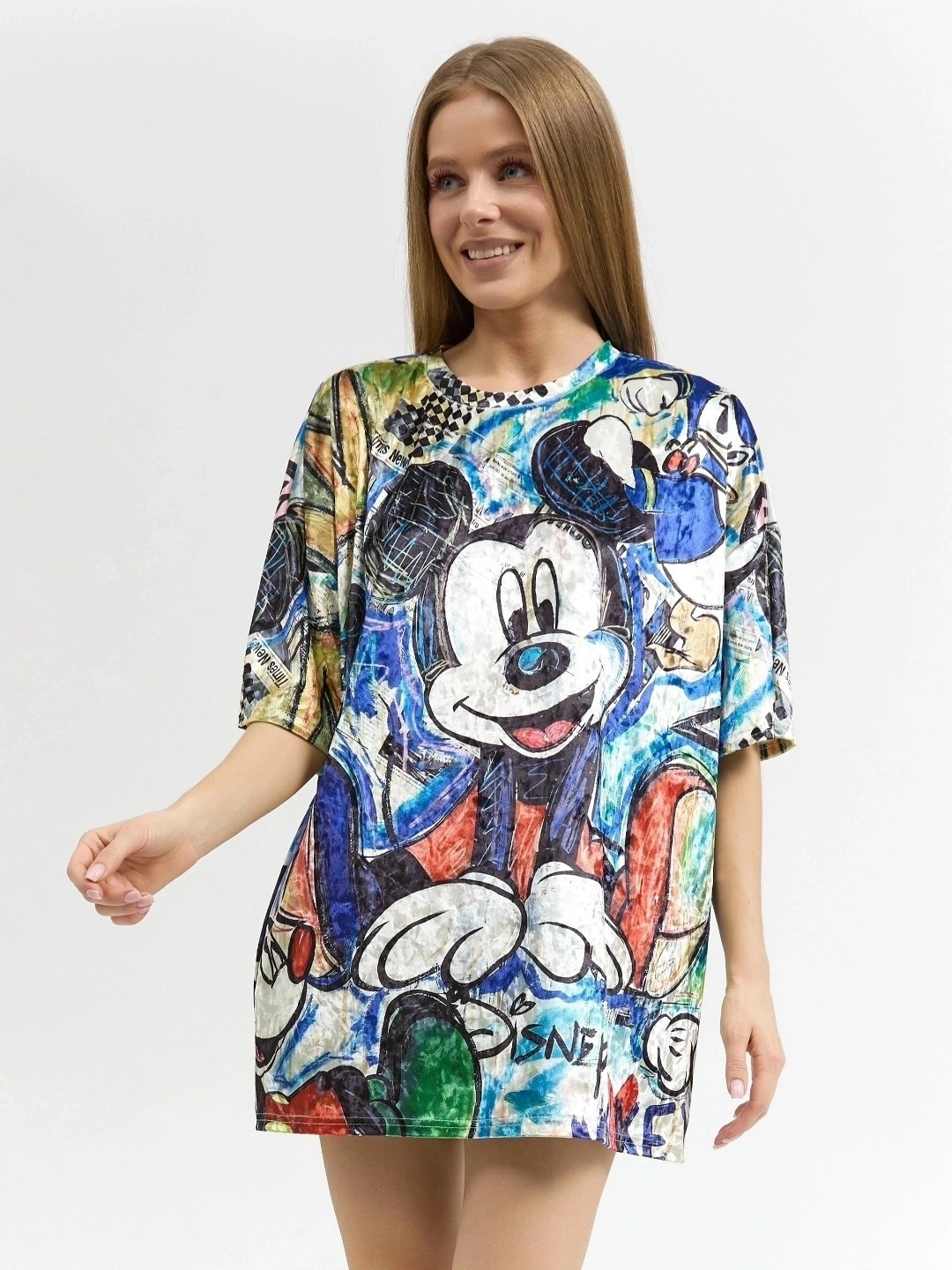 футболка оверсайз с принтом мики маус fashion lux,футболки женская оверсайз с принтом,футболка оверсайз с принтом длинная bona fide,футболки оверсайз с принтами,женская футболка