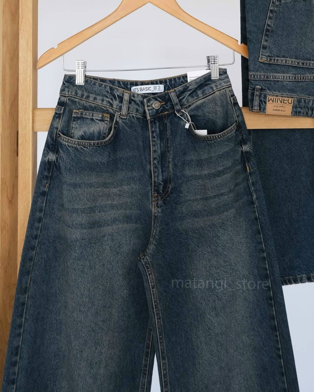 джинсы широкие,женские джинсы,джинсы,джинсы прямые широкие,широкие джинсы из денима house of sunny синий