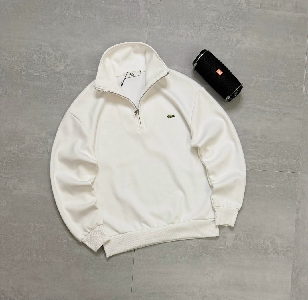 толстовка lacoste,толстовка мужская lacoste casual серая,мужская толстовка lacoste,мужская хлопковая толстовка lacoste с высоким воротом на молнии,lacoste grey half zip