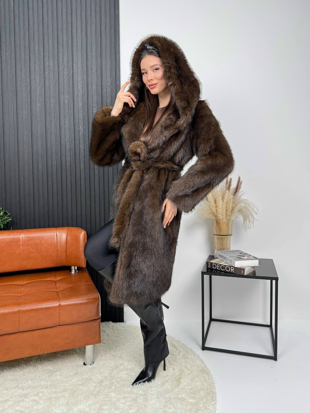 женская шуба,шуба,шубка,шуба искусственная экошуба под норку длинная anolianta,шуба из экомеха