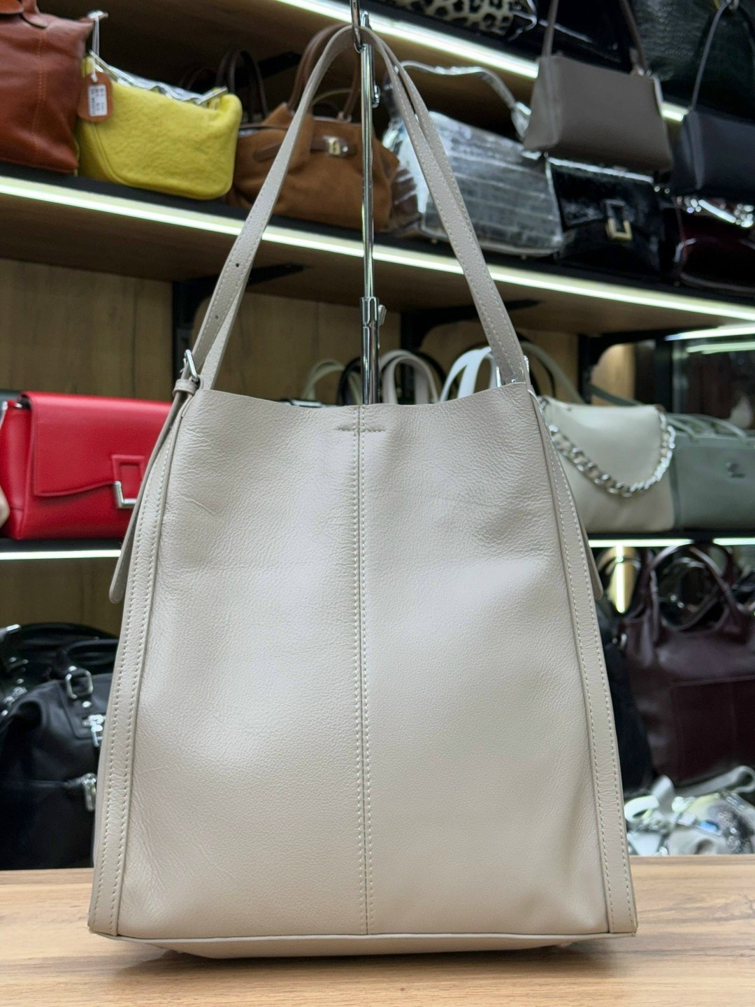 женская сумка,сумка,женская сумка шоппер,сумка кожаная,серая сумка