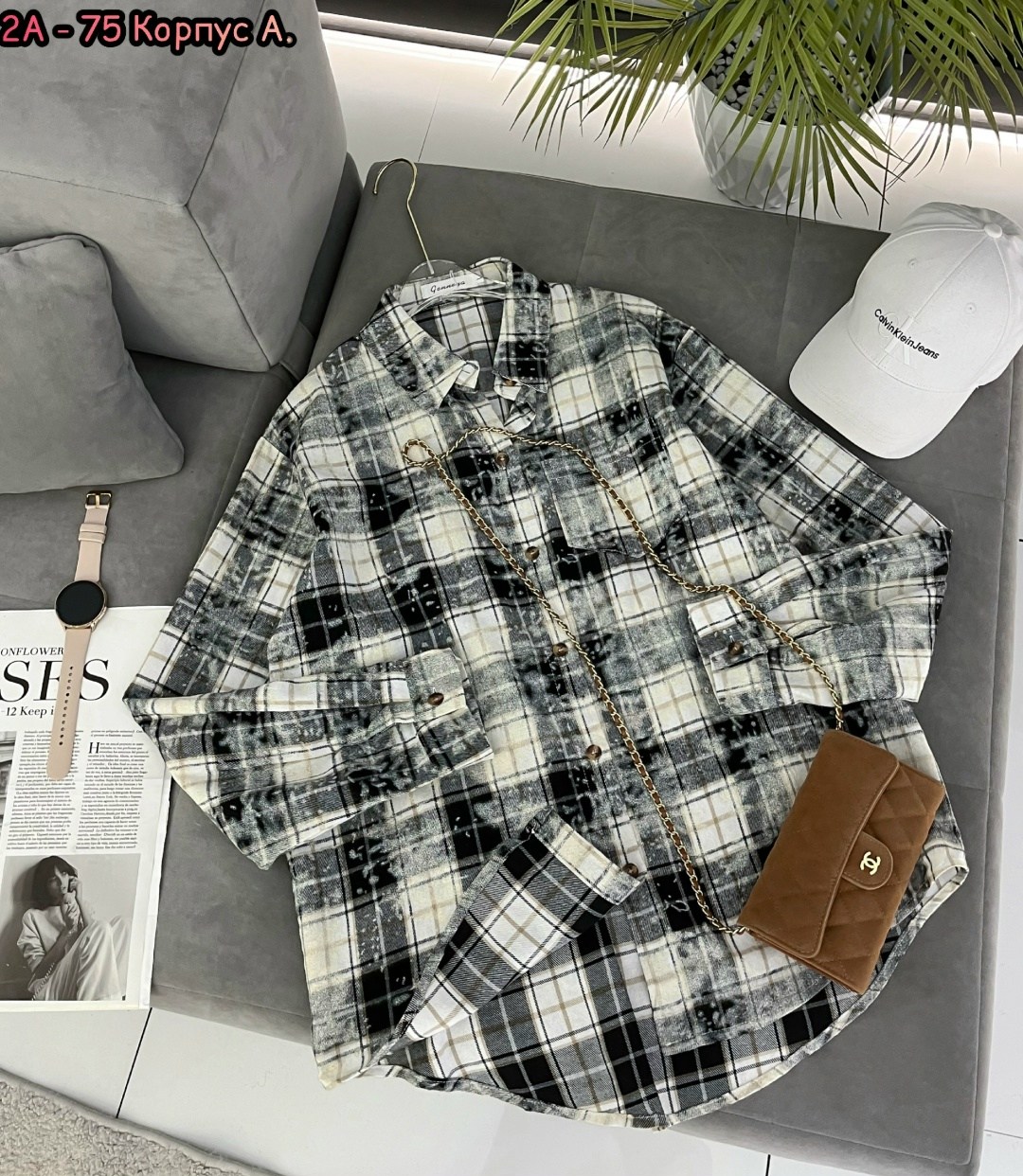 рубашка в клетку от miu miu,женская рубашка в клетку,рубашка в клетку,теплая рубашка в клетку оверсайз,женская рубашка