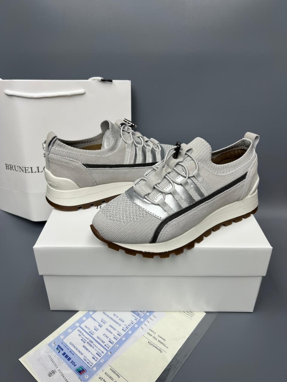,кроссовки brunello cucinelli,женские кроссовки,текстильные кроссовки brunello cucinelli,модные кроссовки