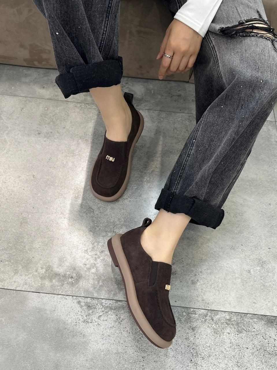 лоферы из натуральной замши saivuil,лоферы женские замшевые,лоферы замшевые,,лоферы женские коричневые