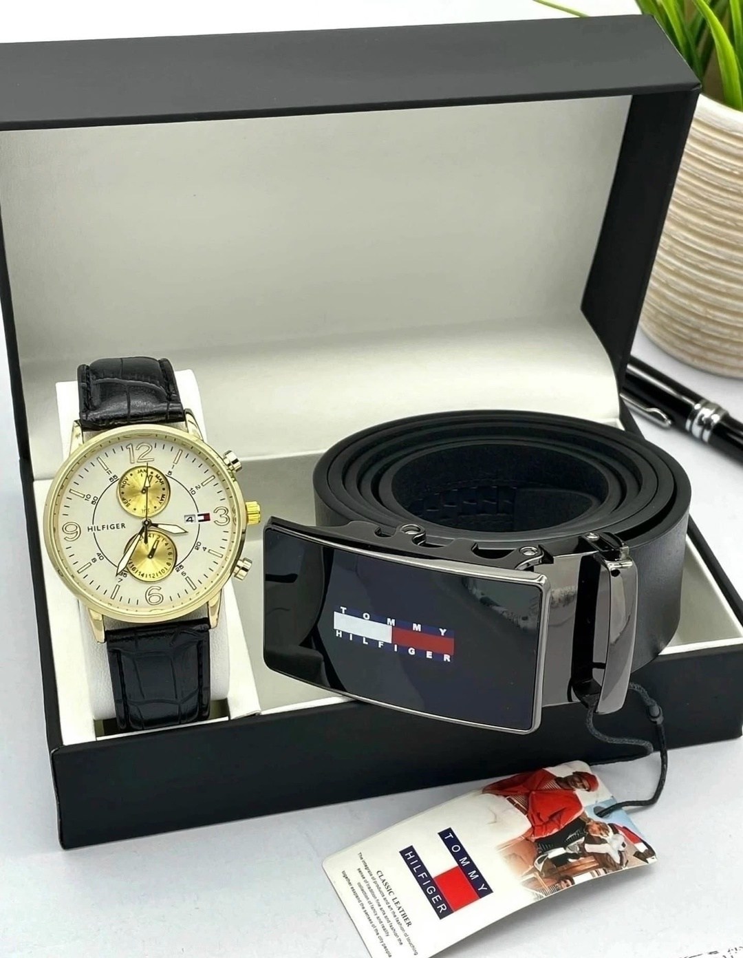 мужские наборы,подарочный набор tommy hilfiger,подарочный набор ремень и часы,мужской подарочный набор,набор для мужчин