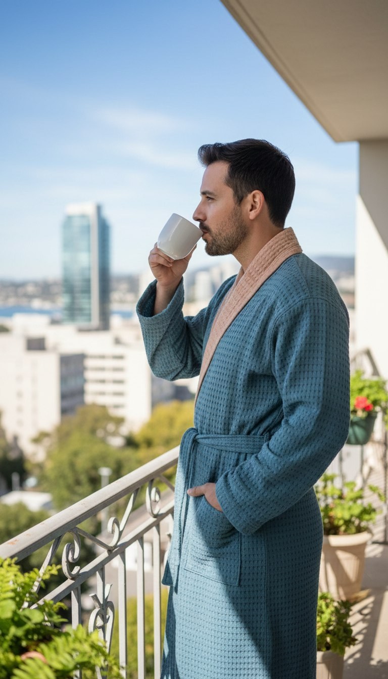 халат вафельный мужской,халат банный вафельный,вафельный халат,мужской вафельный халат panda hug orlando малахит,халаты банные