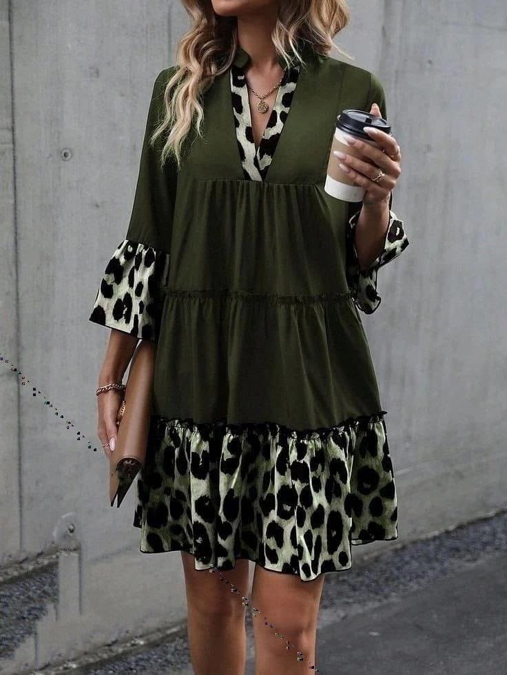 платье модный стиль,платье с леопардовым принтом,женское мини-платье с леопардовым принтом,мода платье,модное платье