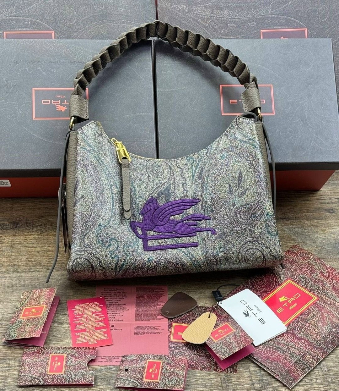 etro средняя сумка-тоут paisley libra коричневый,сумка,женская сумка,сумка etro,сумка женская брендовая