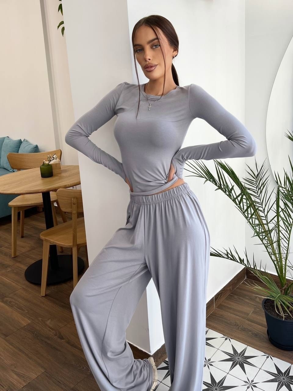 трикотажный костюм,женский костюм,домашние костюмы,костюм женский лапша,женский костюм с брюками