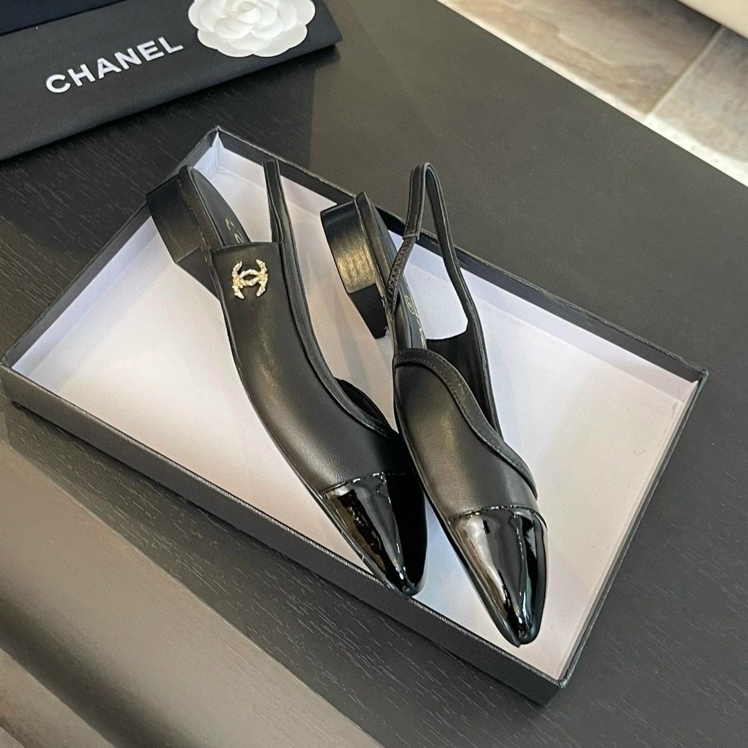 босоножки chanel,туфли chanel,балетки chanel с открытым задником,туфли шанель,босоножки шанель