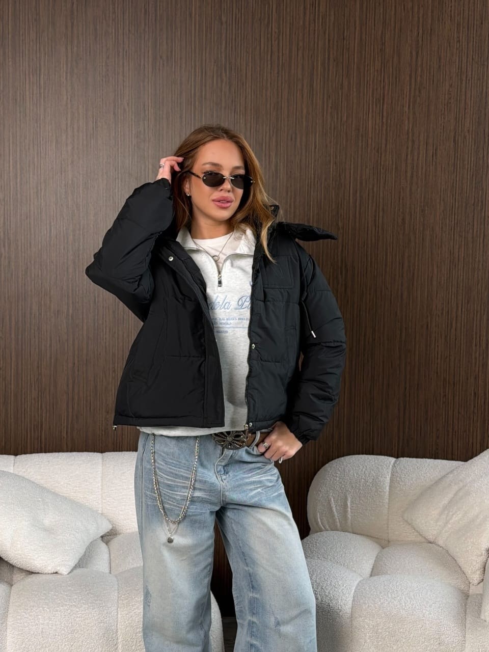 короткая куртка зимняя с капюшоном brusni4ka fashion,куртка женская,модные куртки,демисезонная куртка,куртка женская демисезонная с капюшоном оверсайз